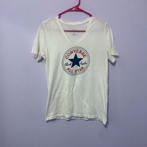 White classic converse tee